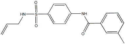 N-{4-[(allylamino)sulfonyl]phenyl}-3-methylbenzamide 化学構造式
