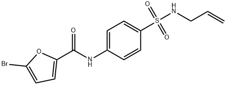 N-{4-[(allylamino)sulfonyl]phenyl}-5-bromo-2-furamide 结构式