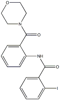 2-iodo-N-[2-(4-morpholinylcarbonyl)phenyl]benzamide Struktur