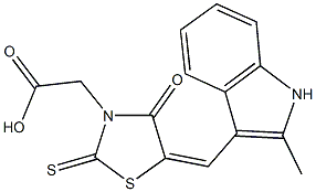 82158-80-3 {5-[(2-methyl-1H-indol-3-yl)methylene]-4-oxo-2-thioxo-1,3-thiazolidin-3-yl}acetic acid