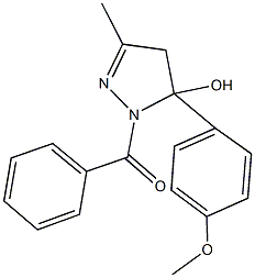 82366-28-7 1-benzoyl-5-(4-methoxyphenyl)-3-methyl-4,5-dihydro-1H-pyrazol-5-ol