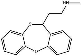 2-(11H-dibenzo[b,f][1,4]oxathiepin-11-yl)-N-methylethanamine Struktur