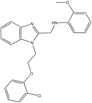825602-22-0 N-({1-[2-(2-chlorophenoxy)ethyl]-1H-benzimidazol-2-yl}methyl)-N-(2-methoxyphenyl)amine