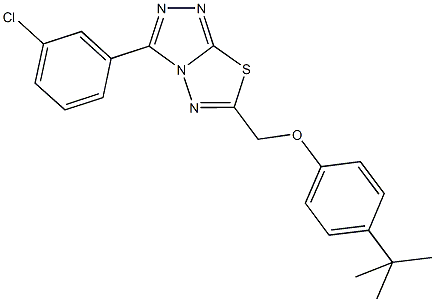 825604-85-1 4-tert-butylphenyl [3-(3-chlorophenyl)[1,2,4]triazolo[3,4-b][1,3,4]thiadiazol-6-yl]methyl ether