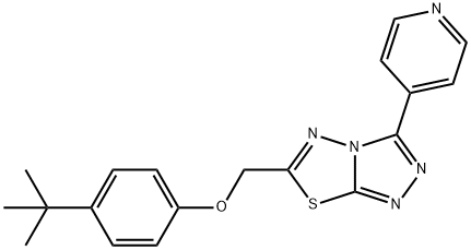 4-tert-butylphenyl [3-(4-pyridinyl)[1,2,4]triazolo[3,4-b][1,3,4]thiadiazol-6-yl]methyl ether Structure