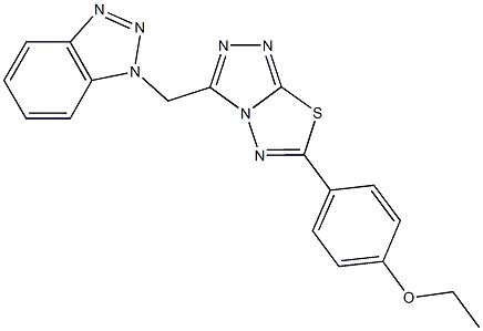 4-[3-(1H-1,2,3-benzotriazol-1-ylmethyl)[1,2,4]triazolo[3,4-b][1,3,4]thiadiazol-6-yl]phenyl ethyl ether Structure