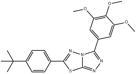 6-(4-tert-butylphenyl)-3-(3,4,5-trimethoxyphenyl)[1,2,4]triazolo[3,4-b][1,3,4]thiadiazole Structure