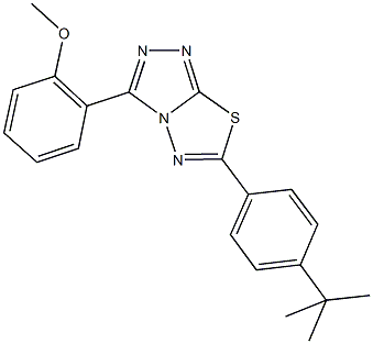 6-(4-tert-butylphenyl)-3-(2-methoxyphenyl)[1,2,4]triazolo[3,4-b][1,3,4]thiadiazole Struktur