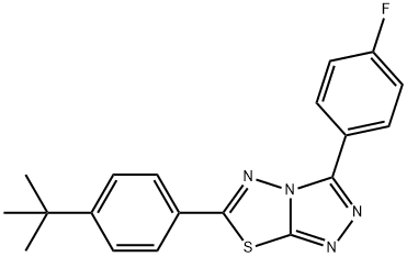 6-(4-tert-butylphenyl)-3-(4-fluorophenyl)[1,2,4]triazolo[3,4-b][1,3,4]thiadiazole Struktur