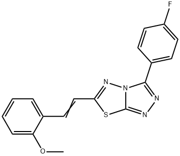 825606-06-2 2-{2-[3-(4-fluorophenyl)[1,2,4]triazolo[3,4-b][1,3,4]thiadiazol-6-yl]vinyl}phenyl methyl ether