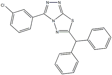 6-benzhydryl-3-(3-chlorophenyl)[1,2,4]triazolo[3,4-b][1,3,4]thiadiazole Struktur