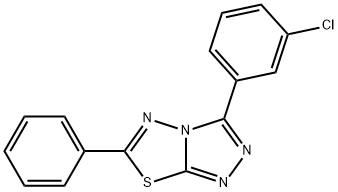 3-(3-chlorophenyl)-6-phenyl[1,2,4]triazolo[3,4-b][1,3,4]thiadiazole Struktur