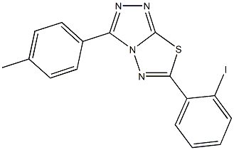 6-(2-iodophenyl)-3-(4-methylphenyl)[1,2,4]triazolo[3,4-b][1,3,4]thiadiazole,825606-31-3,结构式
