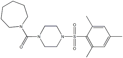 1-{[4-(mesitylsulfonyl)-1-piperazinyl]carbonyl}azepane Structure