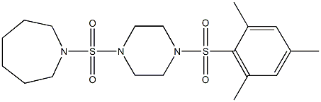825607-71-4 1-{[4-(mesitylsulfonyl)-1-piperazinyl]sulfonyl}azepane