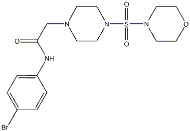 N-(4-bromophenyl)-2-[4-(4-morpholinylsulfonyl)-1-piperazinyl]acetamide Structure