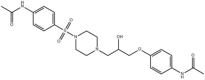 825608-30-8 N-{4-[(4-{3-[4-(acetylamino)phenoxy]-2-hydroxypropyl}-1-piperazinyl)sulfonyl]phenyl}acetamide