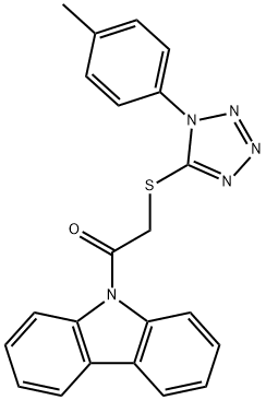 2-(9H-carbazol-9-yl)-2-oxoethyl 1-(4-methylphenyl)-1H-tetraazol-5-yl sulfide Structure