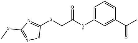 N-(3-acetylphenyl)-2-{[3-(methylsulfanyl)-1,2,4-thiadiazol-5-yl]sulfanyl}acetamide Struktur