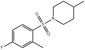 1-[(4-fluoro-2-methylphenyl)sulfonyl]-4-methylpiperidine Struktur