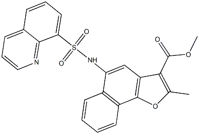 827332-17-2 methyl 2-methyl-5-[(8-quinolinylsulfonyl)amino]naphtho[1,2-b]furan-3-carboxylate