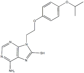 6-amino-9-[2-(4-isopropoxyphenoxy)ethyl]-9H-purin-8-yl hydrosulfide,827333-06-2,结构式