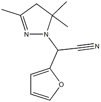 1H-Pyrazole-1-acetonitrile,alpha-2-furanyl-4,5-dihydro-3,5,5-trimethyl-(9CI) Structure