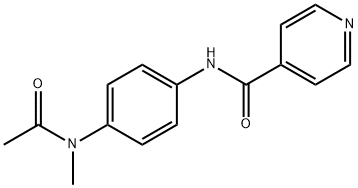 N-{4-[acetyl(methyl)amino]phenyl}isonicotinamide Struktur