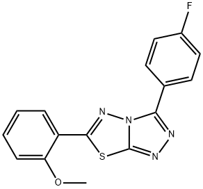 2-[3-(4-fluorophenyl)[1,2,4]triazolo[3,4-b][1,3,4]thiadiazol-6-yl]phenyl methyl ether|