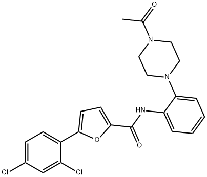 N-[2-(4-acetyl-1-piperazinyl)phenyl]-5-(2,4-dichlorophenyl)-2-furamide Structure