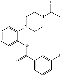 N-[2-(4-acetyl-1-piperazinyl)phenyl]-3-iodobenzamide Struktur