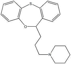 1-[3-(11H-dibenzo[b,e][1,4]oxathiepin-11-yl)propyl]piperidine Struktur