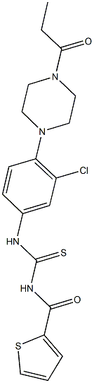 833438-35-0 N-[3-chloro-4-(4-propionyl-1-piperazinyl)phenyl]-N'-(2-thienylcarbonyl)thiourea