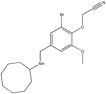 834896-00-3 {2-bromo-4-[(cyclooctylamino)methyl]-6-methoxyphenoxy}acetonitrile