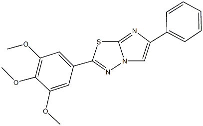 6-phenyl-2-(3,4,5-trimethoxyphenyl)imidazo[2,1-b][1,3,4]thiadiazole Struktur