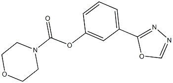 3-(1,3,4-oxadiazol-2-yl)phenyl 4-morpholinecarboxylate 化学構造式