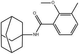 N-(1-adamantyl)-2-methoxy-3-methylbenzamide Struktur