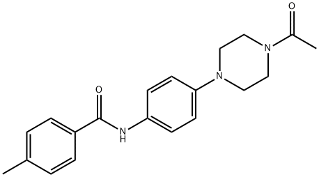 N-[4-(4-acetyl-1-piperazinyl)phenyl]-4-methylbenzamide Structure
