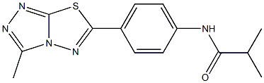 2-methyl-N-[4-(3-methyl[1,2,4]triazolo[3,4-b][1,3,4]thiadiazol-6-yl)phenyl]propanamide Struktur