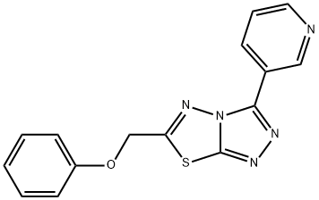 phenyl [3-(3-pyridinyl)[1,2,4]triazolo[3,4-b][1,3,4]thiadiazol-6-yl]methyl ether Struktur