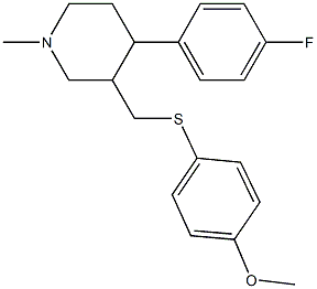 4-({[4-(4-fluorophenyl)-1-methyl-3-piperidinyl]methyl}sulfanyl)phenyl methyl ether Structure