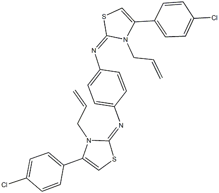 N-(3-allyl-4-(4-chlorophenyl)-1,3-thiazol-2(3H)-ylidene)-N-{4-[(3-allyl-4-(4-chlorophenyl)-1,3-thiazol-2(3H)-ylidene)amino]phenyl}amine Struktur