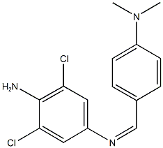 N-(4-amino-3,5-dichlorophenyl)-N-[4-(dimethylamino)benzylidene]amine Structure