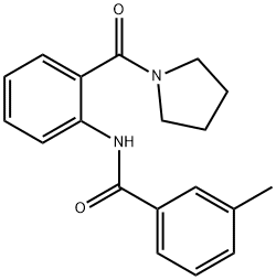 3-methyl-N-[2-(1-pyrrolidinylcarbonyl)phenyl]benzamide Structure
