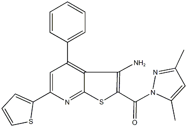 847976-51-6 2-[(3,5-dimethyl-1H-pyrazol-1-yl)carbonyl]-4-phenyl-6-(2-thienyl)thieno[2,3-b]pyridin-3-ylamine