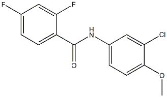N-(3-chloro-4-methoxyphenyl)-2,4-difluorobenzamide,848067-22-1,结构式