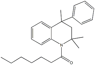 1-heptanoyl-2,2,4-trimethyl-4-phenyl-1,2,3,4-tetrahydroquinoline Structure