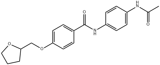 N-[4-(acetylamino)phenyl]-4-(tetrahydro-2-furanylmethoxy)benzamide Struktur