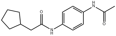 N-[4-(acetylamino)phenyl]-2-cyclopentylacetamide Struktur