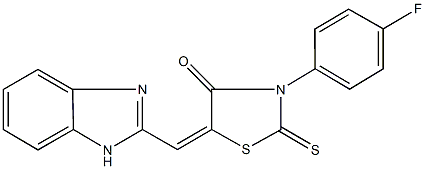 5-(1H-benzimidazol-2-ylmethylene)-3-(4-fluorophenyl)-2-thioxo-1,3-thiazolidin-4-one Structure
